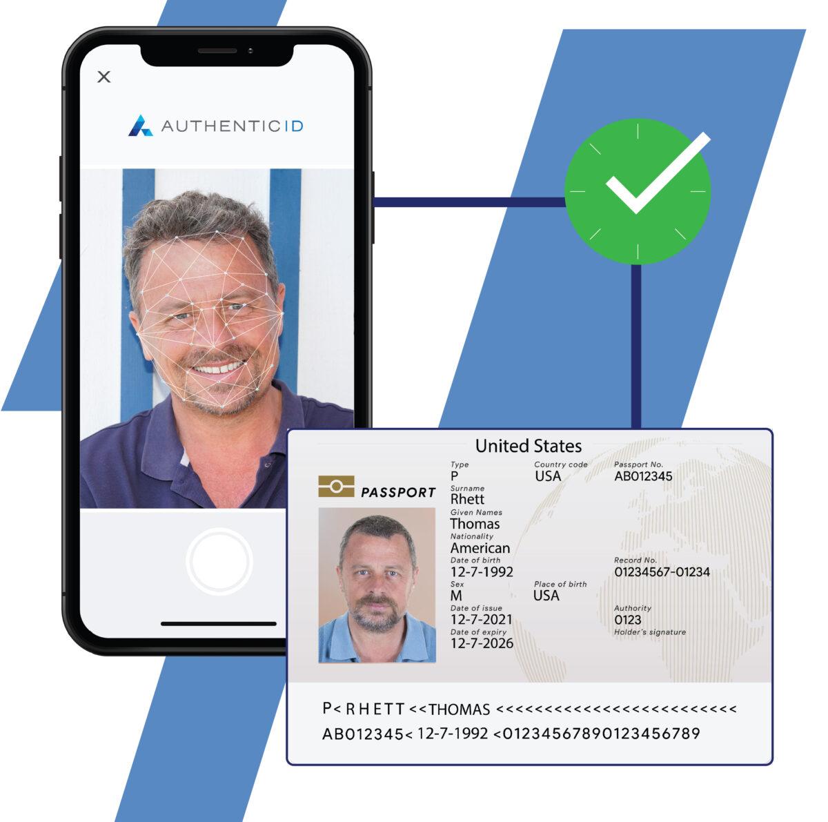 AuthenticID’s Facial Biometric technology provides a lightning-quick, simple way to use biometric authentication to verify an individual by matching a person’s selfie to the photo on a government-issued ID.